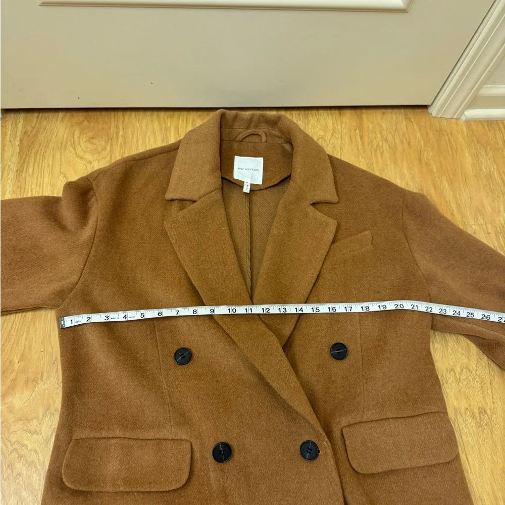 Avec Les Filles Womens (M) Wool Blend Oversized Coat Camel Tan - Picture 6 of 9
